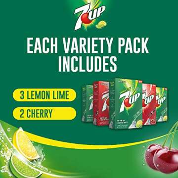 7-UP Powder Drink Mix – Sugar Free & Delicious (Variety, 30 Sticks)