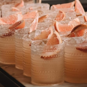 ZOOFOX 6 Romantic Vintage Water Glasses Set - 12 oz