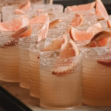 ZOOFOX 6 Romantic Vintage Water Glasses Set - 12 oz