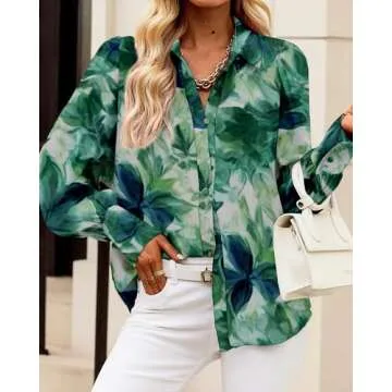 BTFBM Women Button Down Shirts - Stylish Boho Blouses