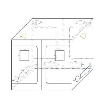 CoolGrows Grow Tent, 8x4 Feet Mylar Grow Tent with Obeservation Window and Floor Tray for Indoor Plant Growing (96"x48"x80")