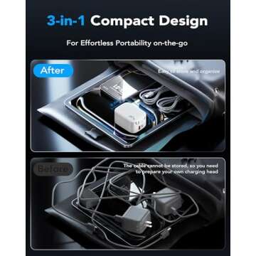 Retractable Wall Charger Block for iPhone 16 15, 40W PD Fast Charger with Retractable Type C Cable and USB/Type-C Port,3 in 1 Charger Adapter with Foldable Plug for Galaxy S25/Ultra/S25+/Mac/Pixel