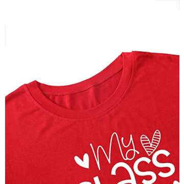 MAIHUN Teacher Valentines Day T-shirt for Women