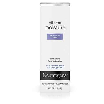 Neutrogena Oil-Free Moisture Daily Hydrating Face Moisturizer for Sensitive Skin, Fast Absorbing Ult...