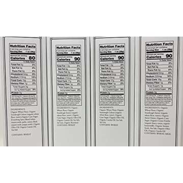 Rustic_Bakery Crackers Organic Snack Gourmet Food Flatbread Twice Baked Olive Oil & Sel Gris, Rosemary & Olive Oil, Sweet Onion & Creme Fraiche, And Everything Spice | 4 Pk - 6 oz