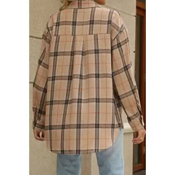 Stylish CHYRII Women's Plaid Flannel Shirt - Versatile Look