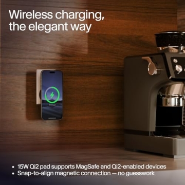 Twelve South PowerBug Magnetic Qi2 Wireless Wall Mount Charger & 35W USB-C Port Hub with Standby Mod...