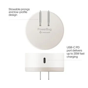 Twelve South PowerBug Qi2 Wireless Charger & USB-C Hub