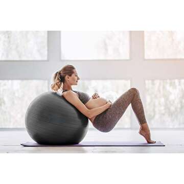 TKO Stability Exercise Ball for Fitness and Office Use