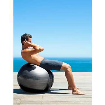 TKO Stability Exercise Ball for Fitness and Office Use