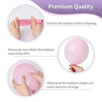 RUBFAC 65 Pcs 12 Inches Pink Purplee Balloon Arch Garland Kit, Purplee Pink Confetti Balloons, Metallic Purplee Pink Latex Balloons for Valentine's Day, Girls Birthday Baby Shower Wedding Decorations