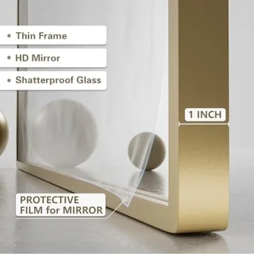 PAIHOME Arched Antique Gold Mirror Elegant Wall Decor