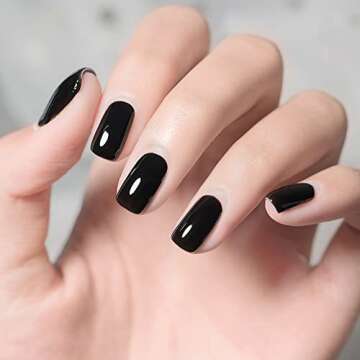 Vishine UV LED Gel Nail Polish Black - Salon Quality