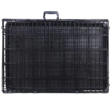 ZENY Double Door Folding Dog Crate for Medium Pets