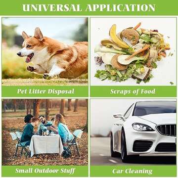 Teivio 2 Gallon 320 Counts Strong Trash Bags Garbage Bags, Bathroom Trash Can Bin Liners, Small Plastic Bags for Home Office Kitchen Kitchen (Clear)