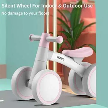 SEREED Baby Balance Bike Toys for 1 Year Old Girl Gifts, Baby Walker, One Year Old Girl Birthday Gifts, 12-24 Months Toddler Balance Bike, First Birthday Gifts, Ride on Toys