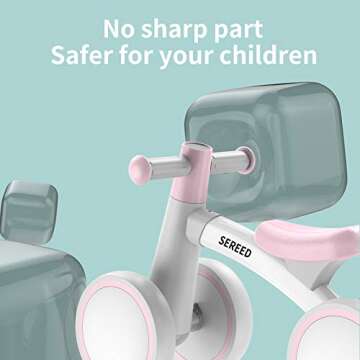 SEREED Baby Balance Bike Toys for 1 Year Old Girl Gifts, Baby Walker, One Year Old Girl Birthday Gifts, 12-24 Months Toddler Balance Bike, First Birthday Gifts, Ride on Toys