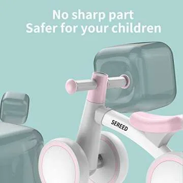 SEREED Baby Balance Bike Toys for 1 Year Old Girl Gifts, Baby Walker, One Year Old Girl Birthday Gifts, 12-24 Months Toddler Balance Bike, First Birthday Gifts, Ride on Toys