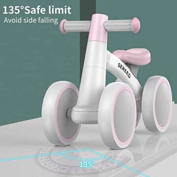 SEREED Baby Balance Bike Toys for 1 Year Old Girl Gifts, Baby Walker, One Year Old Girl Birthday Gifts, 12-24 Months Toddler Balance Bike, First Birthday Gifts, Ride on Toys