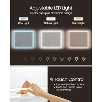 Stylish VASAGLE Vanity Desk with Mirror and Lights