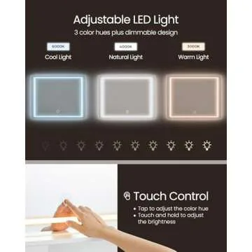 Stylish VASAGLE Vanity Desk with Mirror and Lights