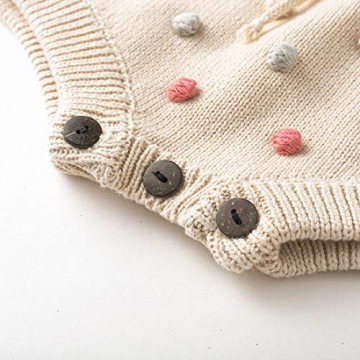 Apricot Baby Girl Romper with Pompoms 6-12 Months