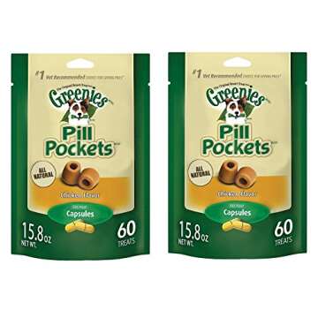 GREENIES PILL POCKETS oGsArG Chicken Flavor Treats for Dogs, Capsule, 15.8 oz. (Pack of 2)