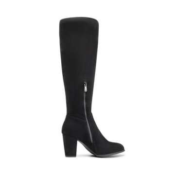 DREAM PAIRS Women's Chunky Heel Knee High Boots, Size 8.5