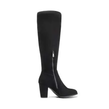 DREAM PAIRS Women's Chunky Heel Knee High Boots, Size 8.5