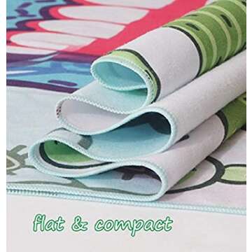 HAOKUN Cactus Quick Dry Sand Free Beach Towel Blanket