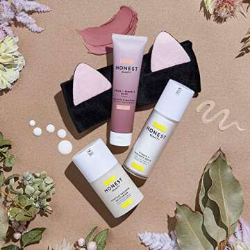 Honest Beauty Dew Wonders Gift Set | Perfect for Gifting | Full Size Prime + Perfect Mask, Vitamin C Serum & Radiance Moisturizer | Includes Jessica's Fave Spa Headband | Cruelty Free | 1 Count