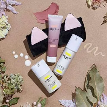 Honest Beauty Dew Wonders Gift Set | Perfect for Gifting | Full Size Prime + Perfect Mask, Vitamin C Serum & Radiance Moisturizer | Includes Jessica's Fave Spa Headband | Cruelty Free | 1 Count