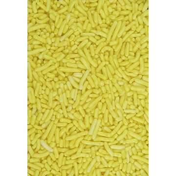 India Tree Yellow Sugar Sprinkles for Baking and Decorating