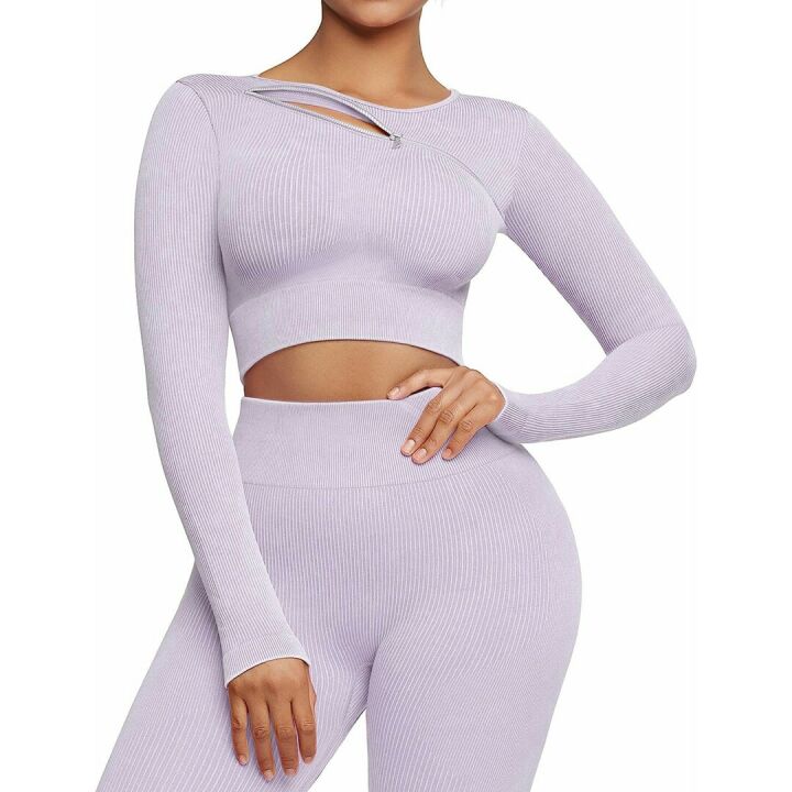 FeelinGirl Seamless Ribbed Yoga Sets for Women