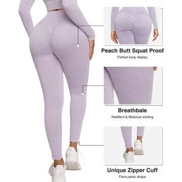 FeelinGirl Seamless Ribbed Yoga Sets for Women