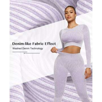FeelinGirl Seamless Ribbed Yoga Sets for Women
