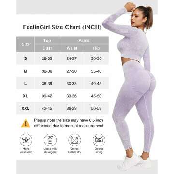 FeelinGirl Seamless Ribbed Yoga Sets for Women