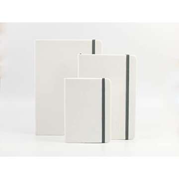 Etchr A5 Portrait Sketchbook - Cold Press Mixed Media 100% Cotton Sketchbook - Hardcover Drawing Book - Hardcover Sketchbook 5.8”x8.3 with 52 Pages - Sketch Pad with Customizable Cover