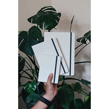 Etchr A5 Portrait Sketchbook - Cold Press Mixed Media 100% Cotton Sketchbook - Hardcover Drawing Book - Hardcover Sketchbook 5.8”x8.3 with 52 Pages - Sketch Pad with Customizable Cover