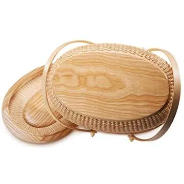 Teng Tian Nantucket Style Rattan Sewing Storage Basket