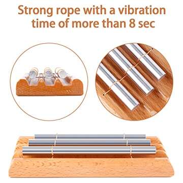 EONLION Meditation Chimes Trio, Mindfulness Trio 3 Tone Hand Bell Music Classroom Supplies Teacher Tools Percussion Instrument Reminder for Prayer Yoga Eastern Energy Music Gift