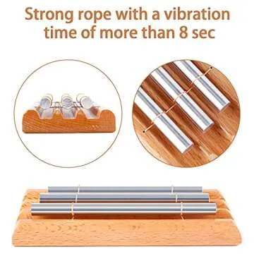 EONLION Meditation Chimes Trio, Mindfulness Trio 3 Tone Hand Bell Music Classroom Supplies Teacher Tools Percussion Instrument Reminder for Prayer Yoga Eastern Energy Music Gift