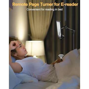 Remote Page Turner for Kindle & iPad, ADZERD Kindle Paperwhite/Oasis Clicker Page Turner for Hands-F...