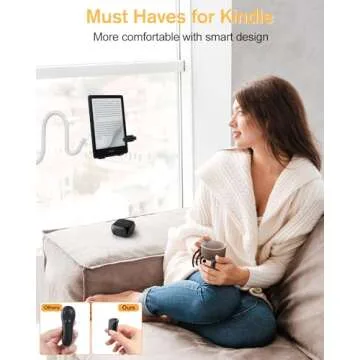 Remote Page Turner for Kindle & iPad, ADZERD Kindle Paperwhite/Oasis Clicker Page Turner for Hands-Free Ebook Reading, Portable Ring Design Picture & Video Taking Remote with Charging Case