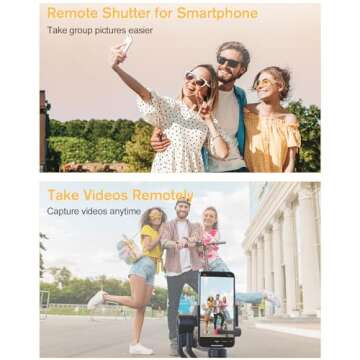 Remote Page Turner for Kindle & iPad, ADZERD Kindle Paperwhite/Oasis Clicker Page Turner for Hands-Free Ebook Reading, Portable Ring Design Picture & Video Taking Remote with Charging Case