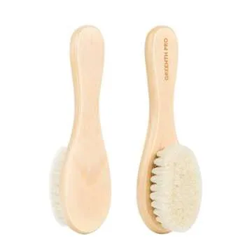 Gentle Baby Hair Brush and Comb Set with Wood Materials