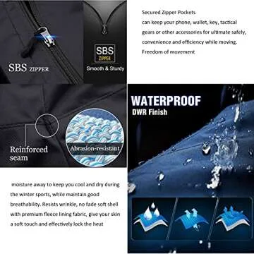 Toomett Men's Insulated Snow Pants for Winter Sports