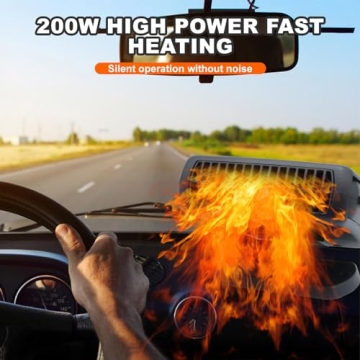 12v 200W Car Heater - Portable Windshield Defroster