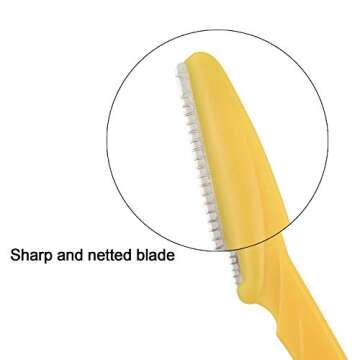 EAONE 30Pcs Eyebrow Razor Dermaplaning Tool Eyebrow Trimmer Shaper with Precision Cover, Dermaplane Razor Facial Hair Removal for Women and Men Face, 3 Colors with Box Packaged
