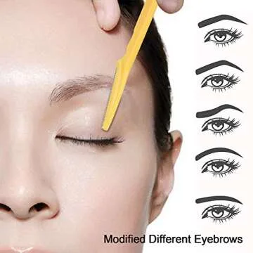 EAONE 30Pcs Eyebrow Razor Dermaplaning Tool Eyebrow Trimmer Shaper with Precision Cover, Dermaplane Razor Facial Hair Removal for Women and Men Face, 3 Colors with Box Packaged